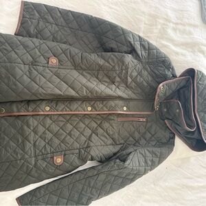 Ralph Lauren Quilted Jacket in Dark Green and Brown